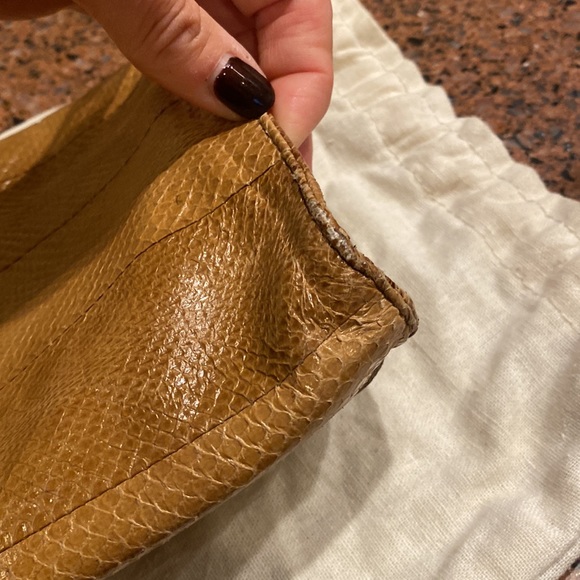Beirn Camel Python Clutch - Picture 6 of 6